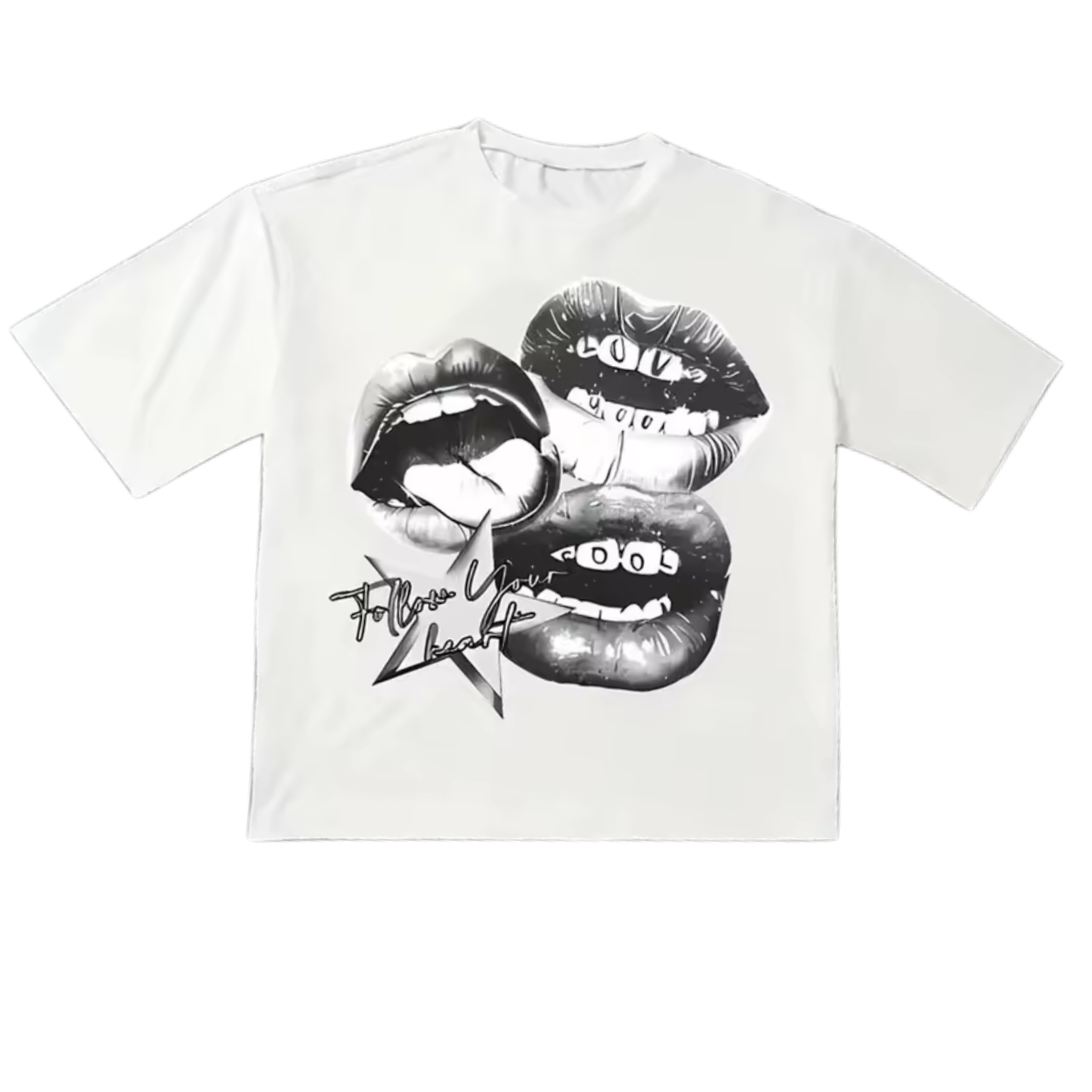 'love you' graphic tee.