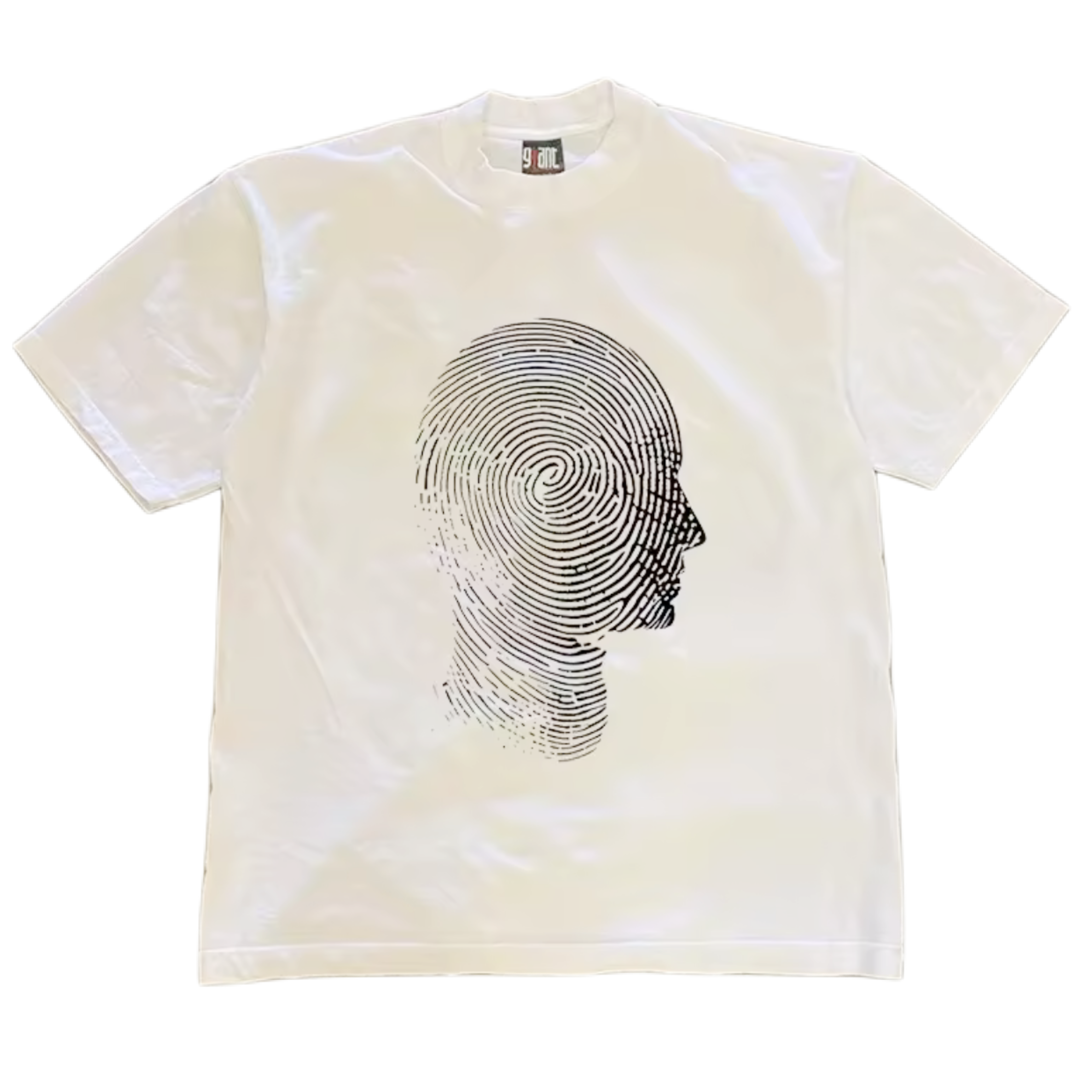 'head print' graphic tee.